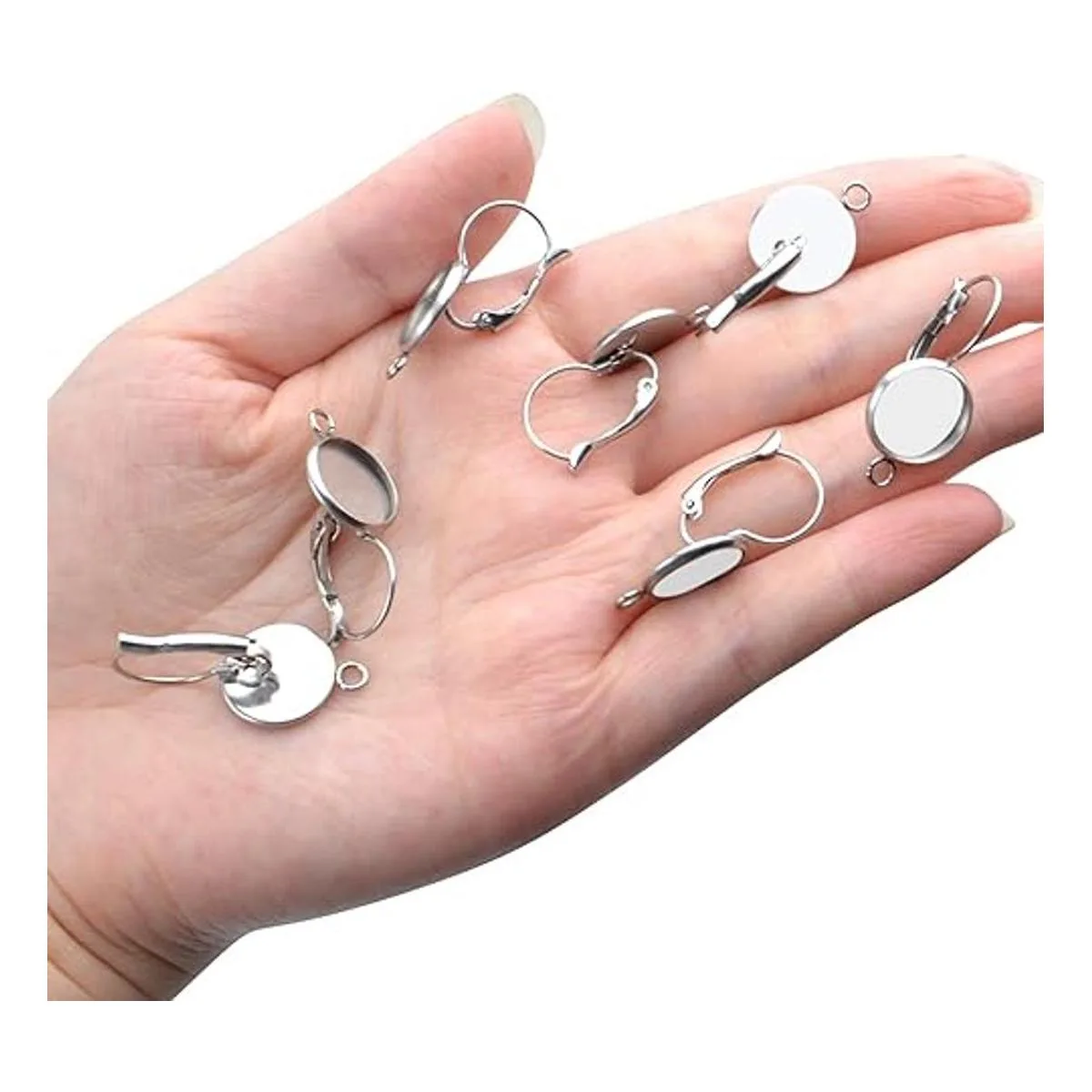 20 aretes de acero inoxidable con cierre de palanca de