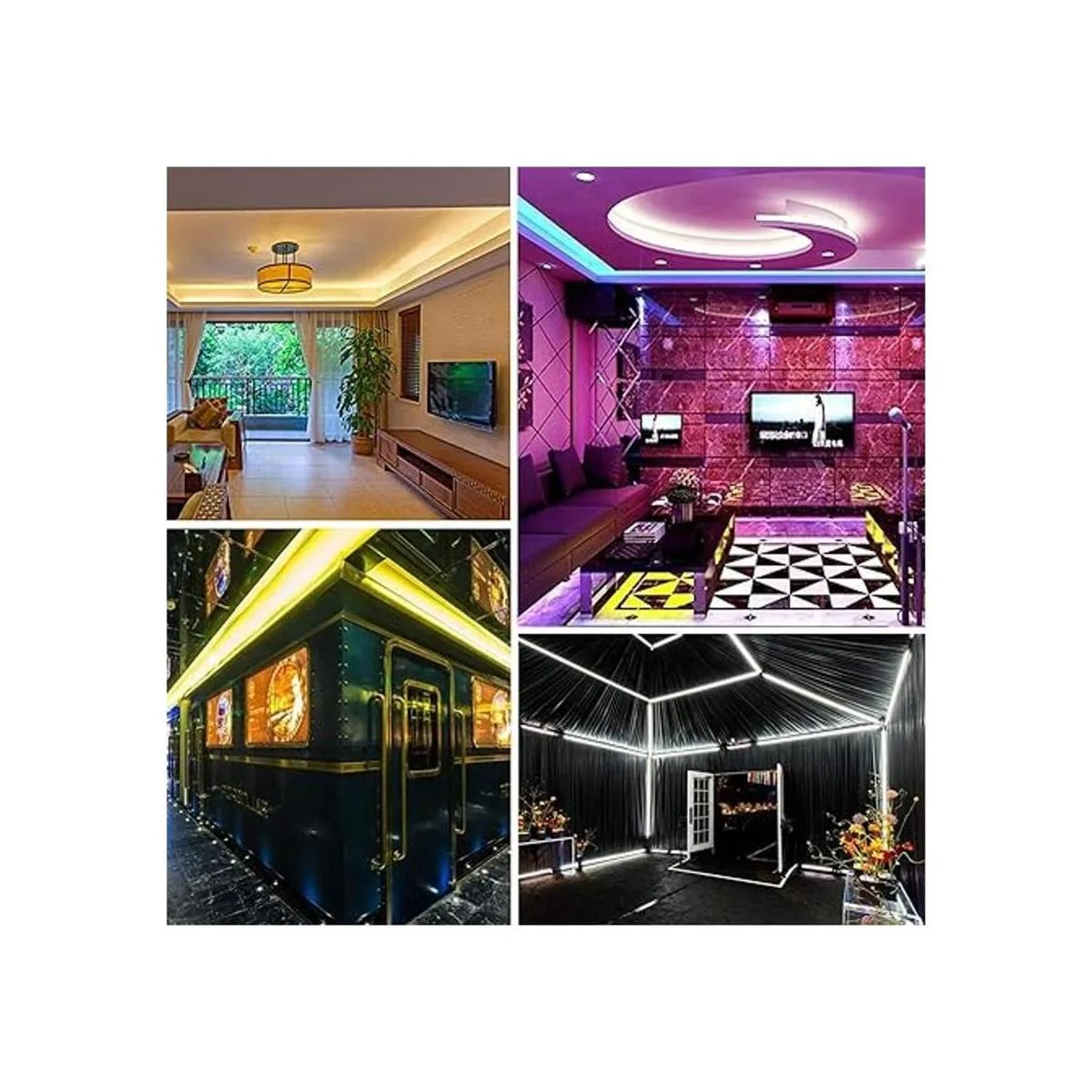 Nelyeqwo Kit de conectores LED 5050 RGB de 4 pines de_3