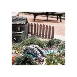 MoHern Accesorios de jardín de hadas en miniatura valla