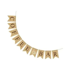 Amosfun Guirnalda rústica de arpillera para barra de_5