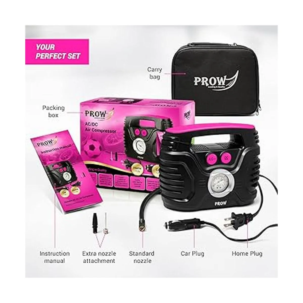 PROW Compresor de aire portátil inflador de neumáticos_5