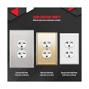 ENERLITES Receptáculo dúplex toma de pared eléctrica de