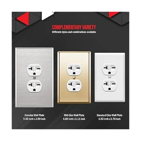 ENERLITES Receptáculo dúplex toma de pared eléctrica de