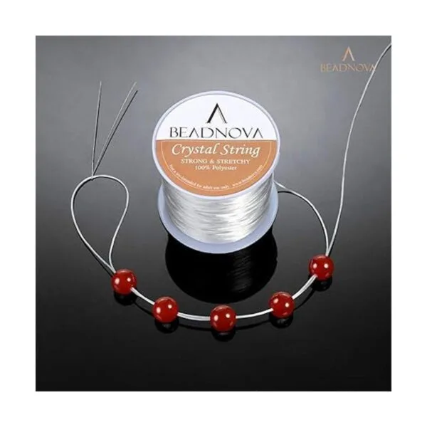 BEADNOVA Cadena de cristal de 0.039 in plana cadena de