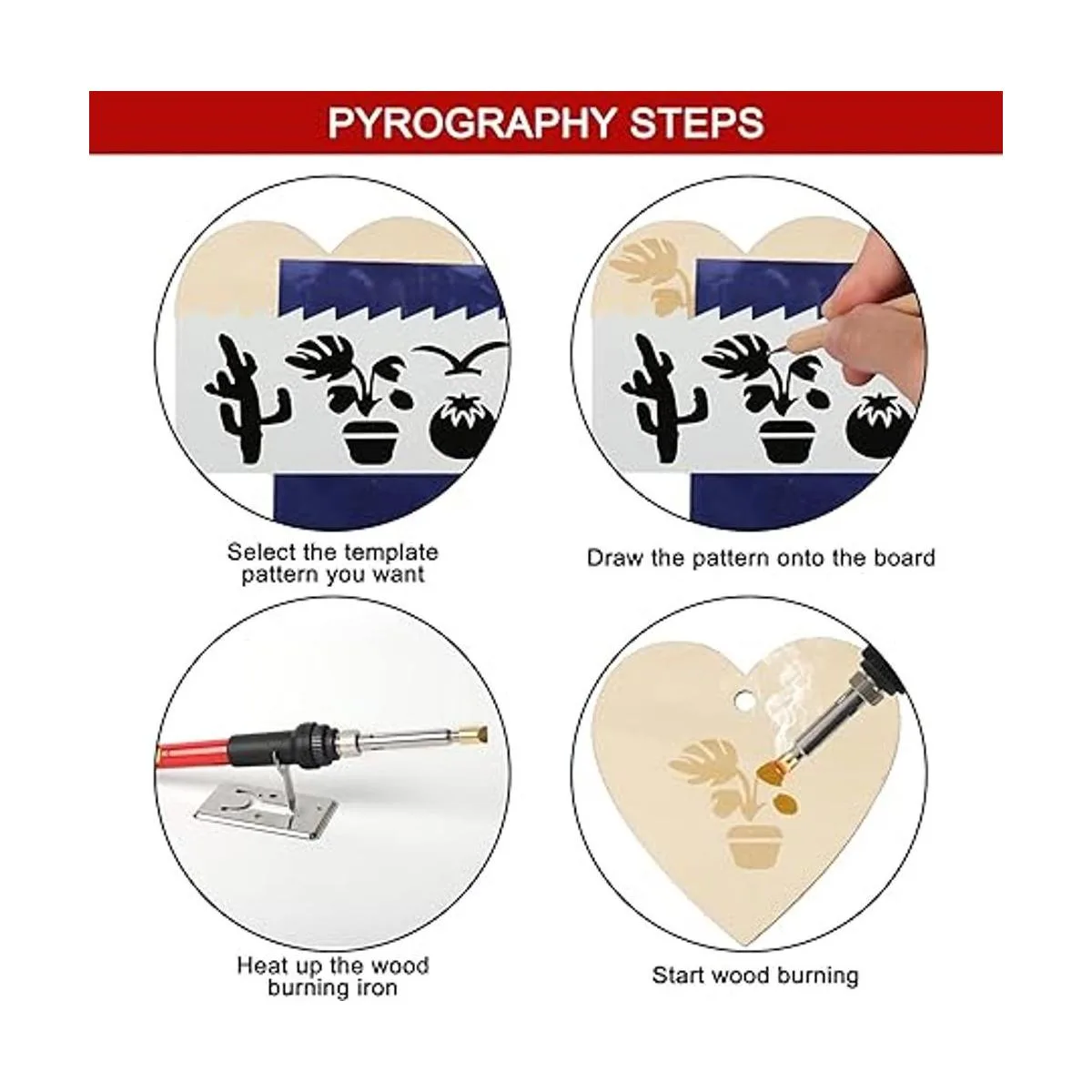 Kit de quema de madera para principiantes 73 piezas