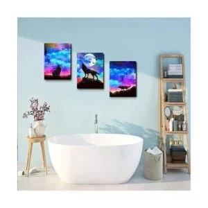 Arte de pared en lienzo para sala de estar baño