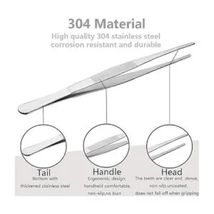 Gutsdoor Pinzas de cocina de acero inoxidable para cocinar