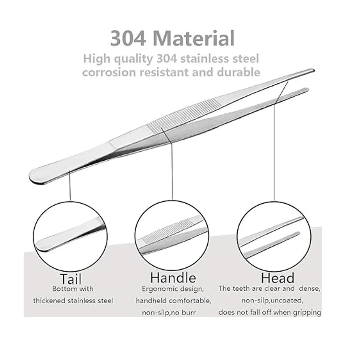 Gutsdoor Pinzas de cocina de acero inoxidable para cocinar