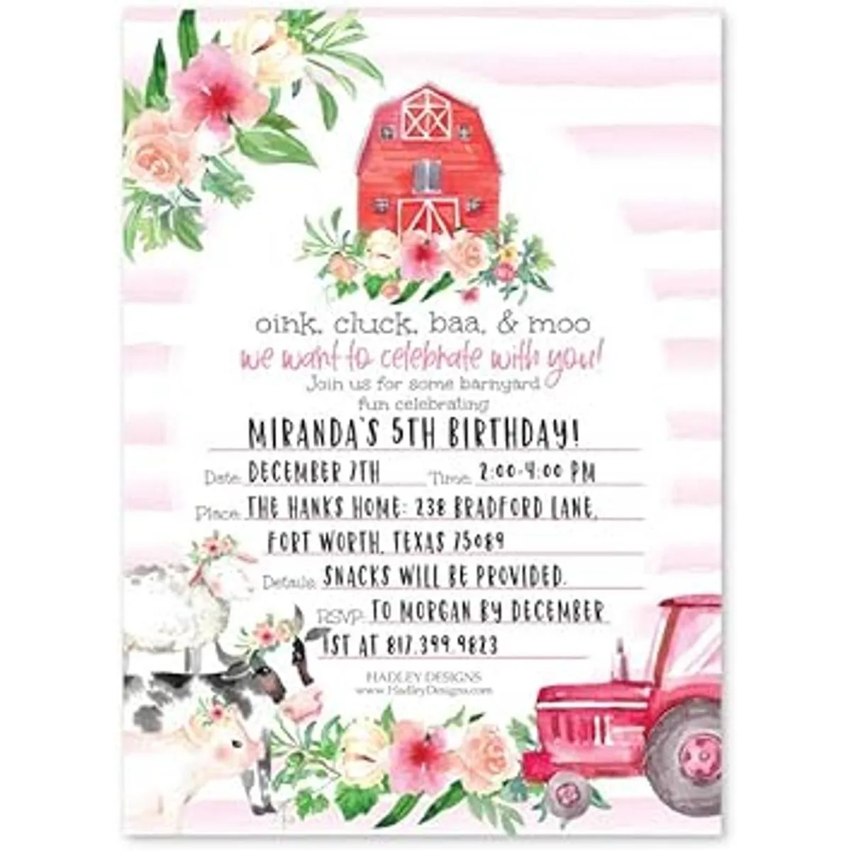 Hadley Designs 25 invitaciones de fiesta de cumpleaños de_2