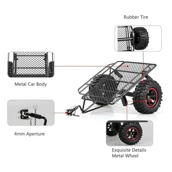 GoolRC Remolque de tolva de coche para remolque 110