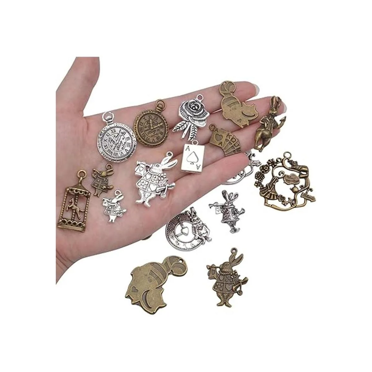 20 dijes mixtos de alicia en el país de las maravillas de