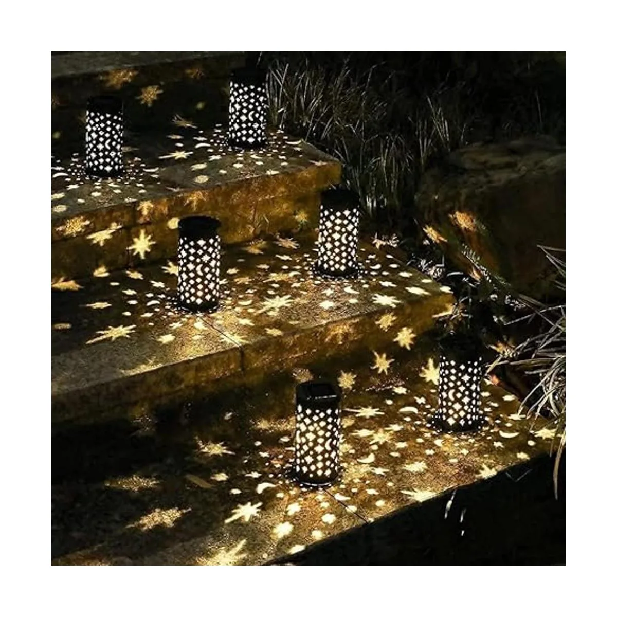 Paquete de 6 luces solares para exteriores jardín_5