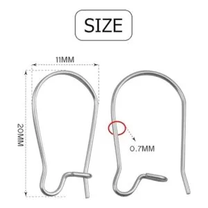 Pendientes a granel 100 unidades de ganchos de alambre