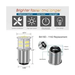 BlyilyB BA15D 1130 1142 1176 Bombilla LED blanca brillante_2