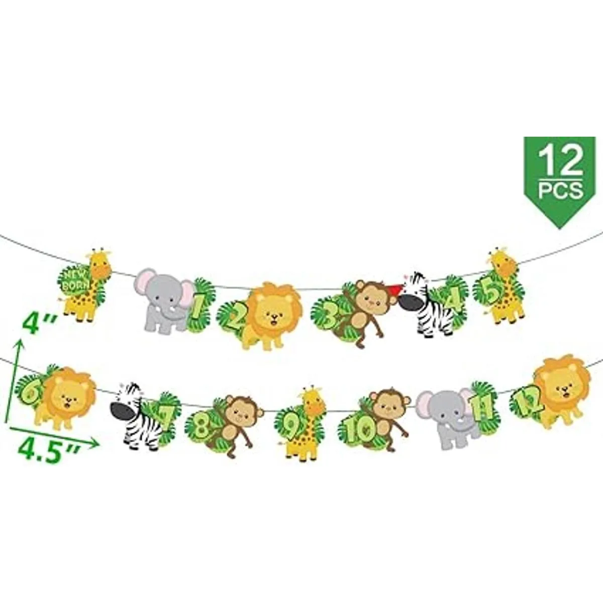 Banner de fotos de primer cumpleaños de la selva para_2