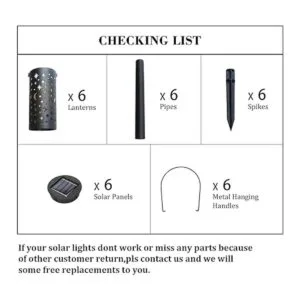 Paquete de 6 luces solares para exteriores jardín_4