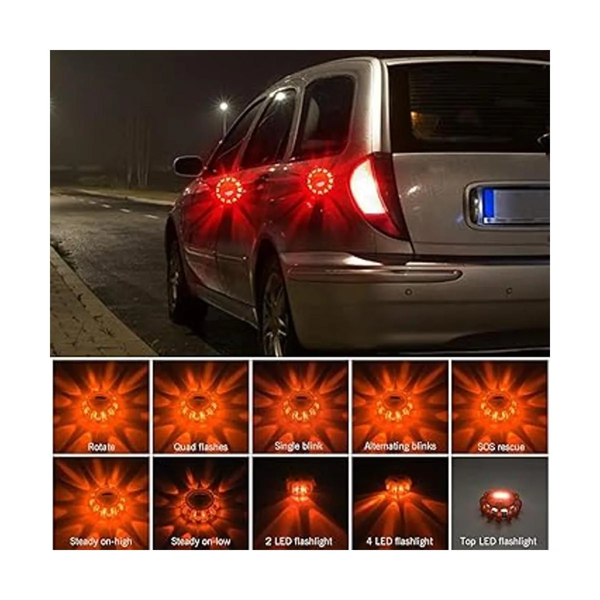 AK Paquete de 8 luces LED de advertencia intermitente de_2