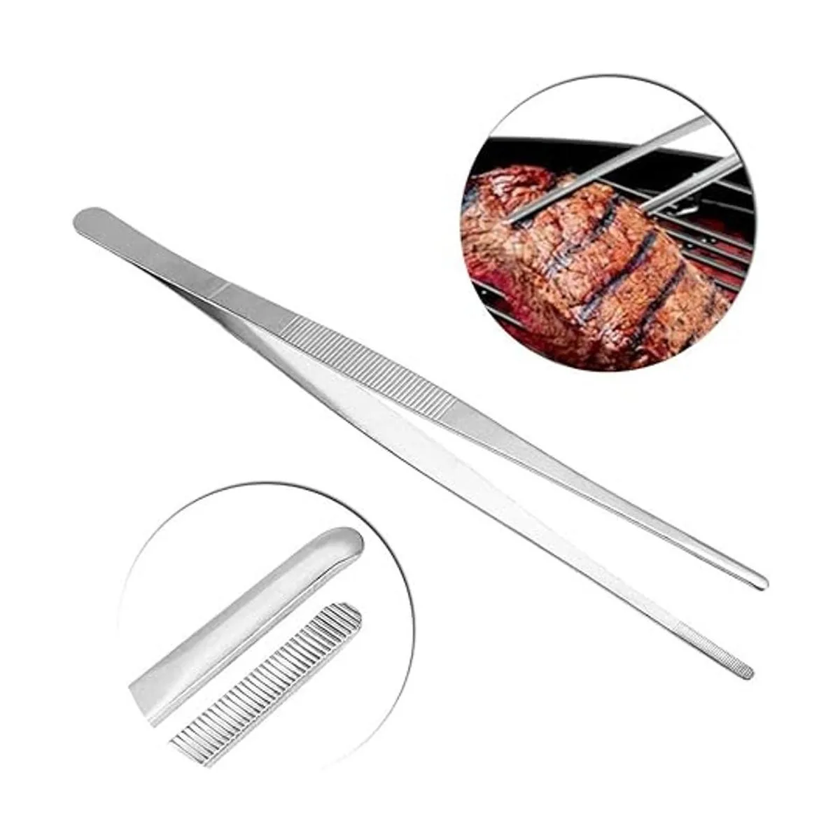 Gutsdoor Pinzas de cocina de acero inoxidable para cocinar