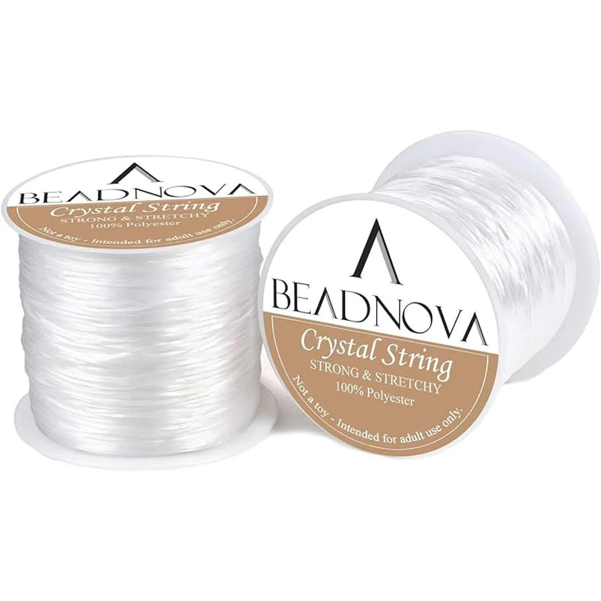 BEADNOVA Cadena de cristal de 0.039 in plana cadena de