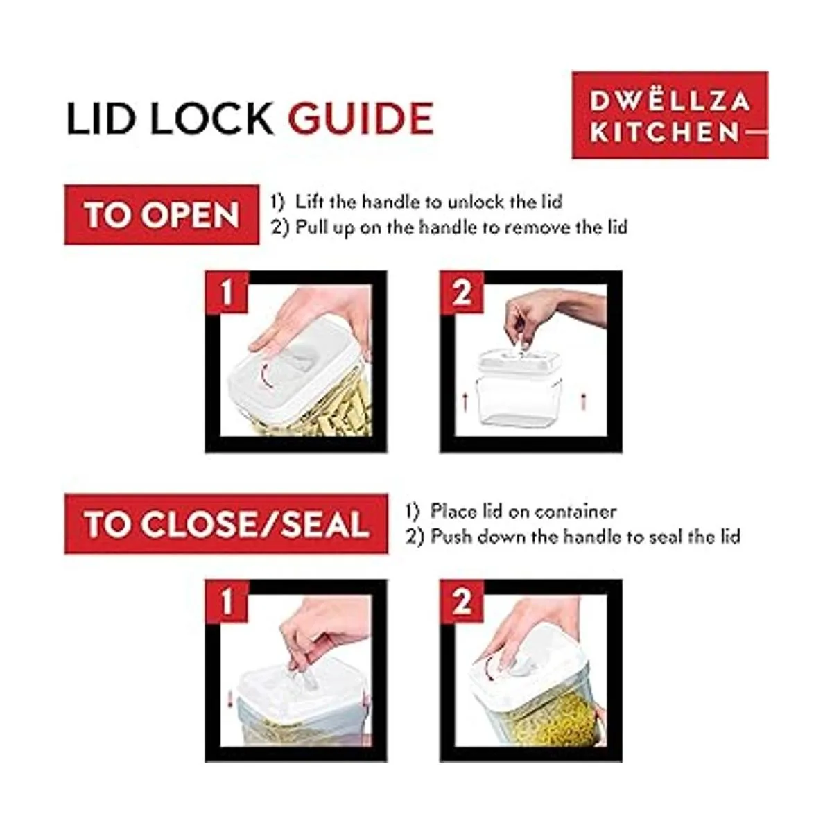 DWLLZA KITCHEN Grandes recipientes herméticos para_3
