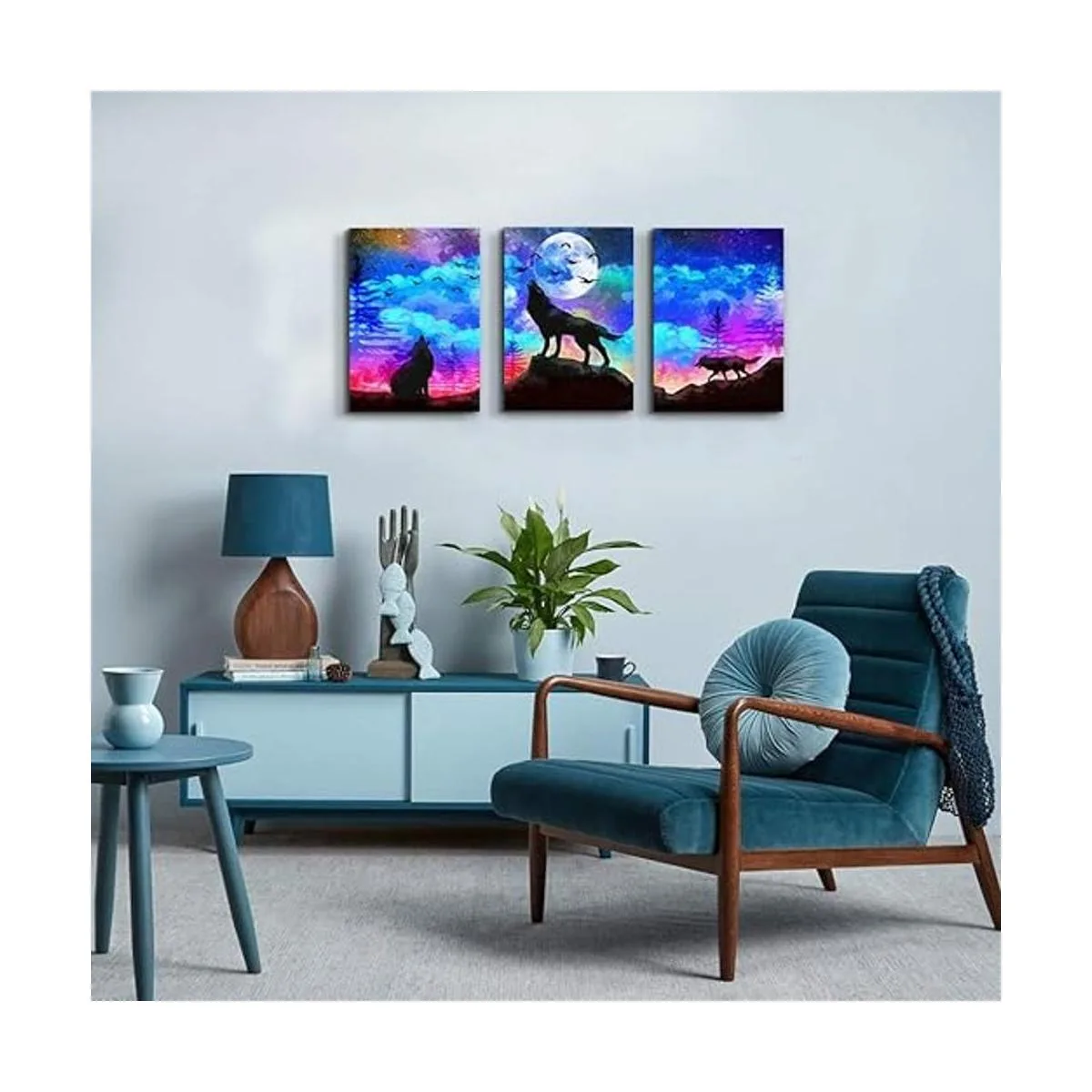 Arte de pared en lienzo para sala de estar baño