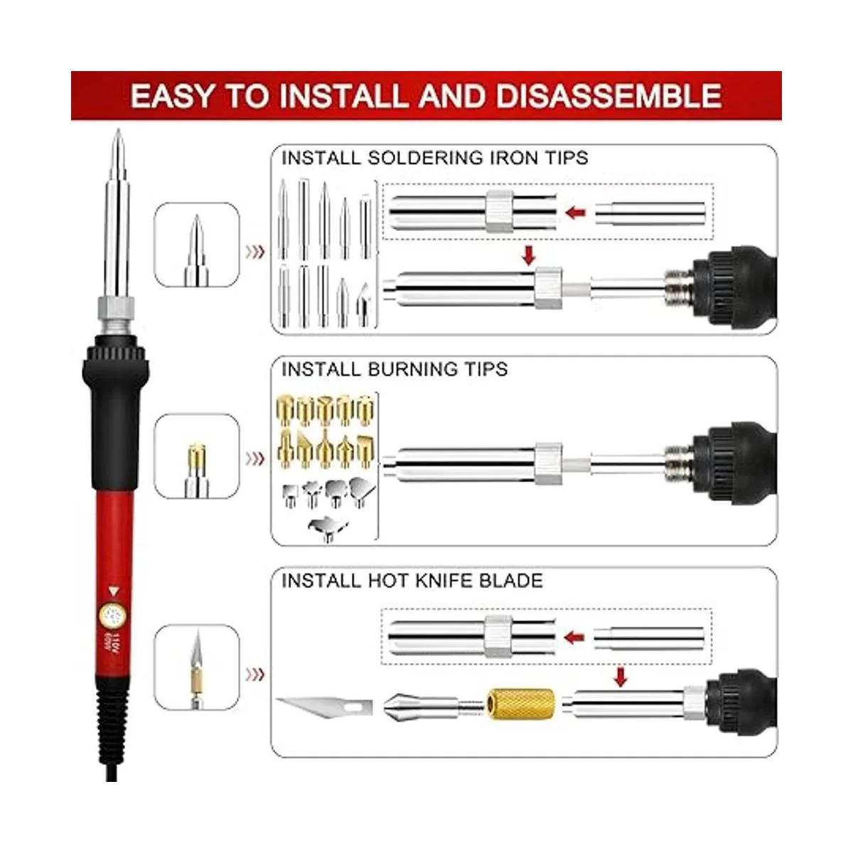 Kit de quema de madera para principiantes 73 piezas