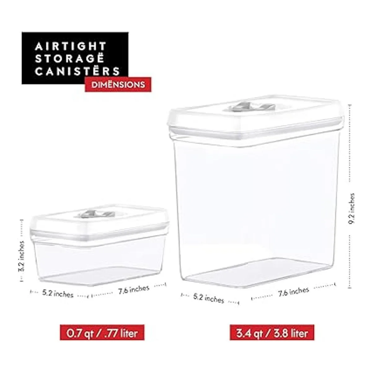 DWLLZA KITCHEN Grandes recipientes herméticos para_6