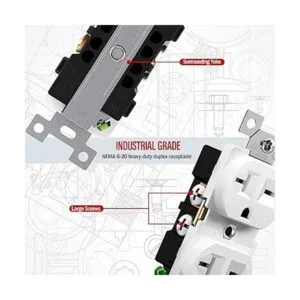 ENERLITES Receptáculo dúplex toma de pared eléctrica de