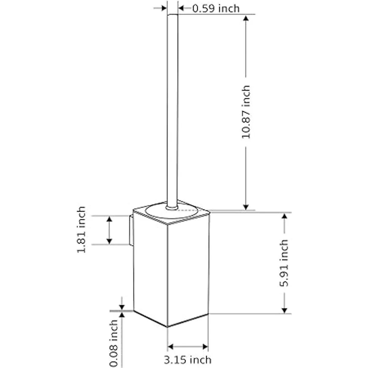 Soporte para escobilla de inodoro color negro soporte de_6