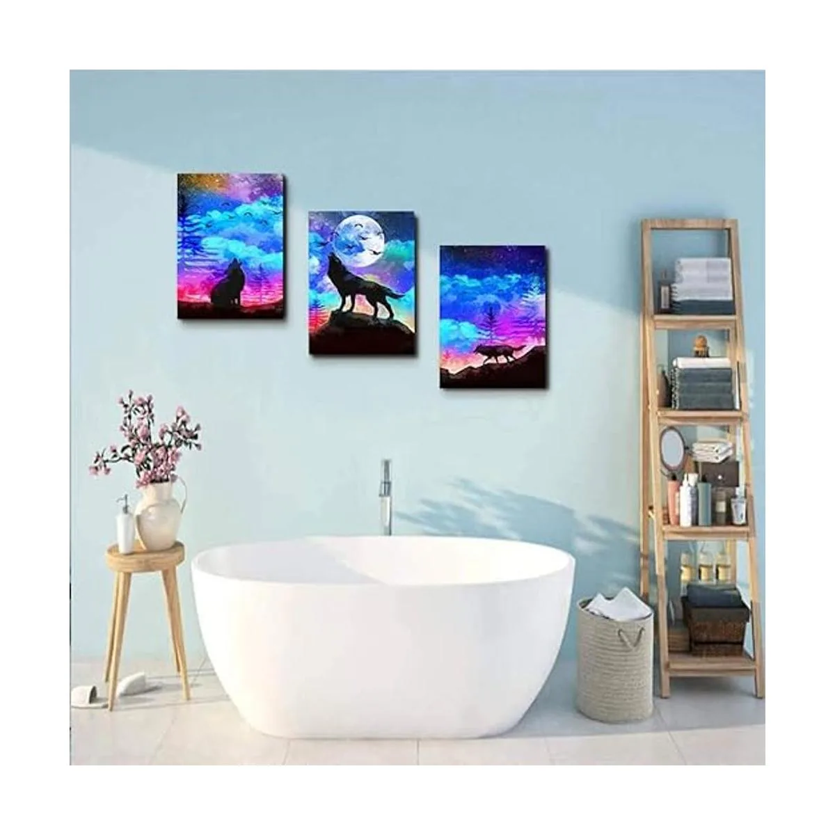 Arte de pared en lienzo para sala de estar baño