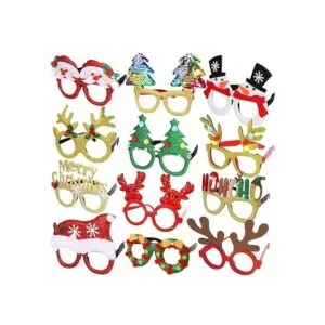 Max Fun 12 lentes de Navidad con purpurina marcos de_2