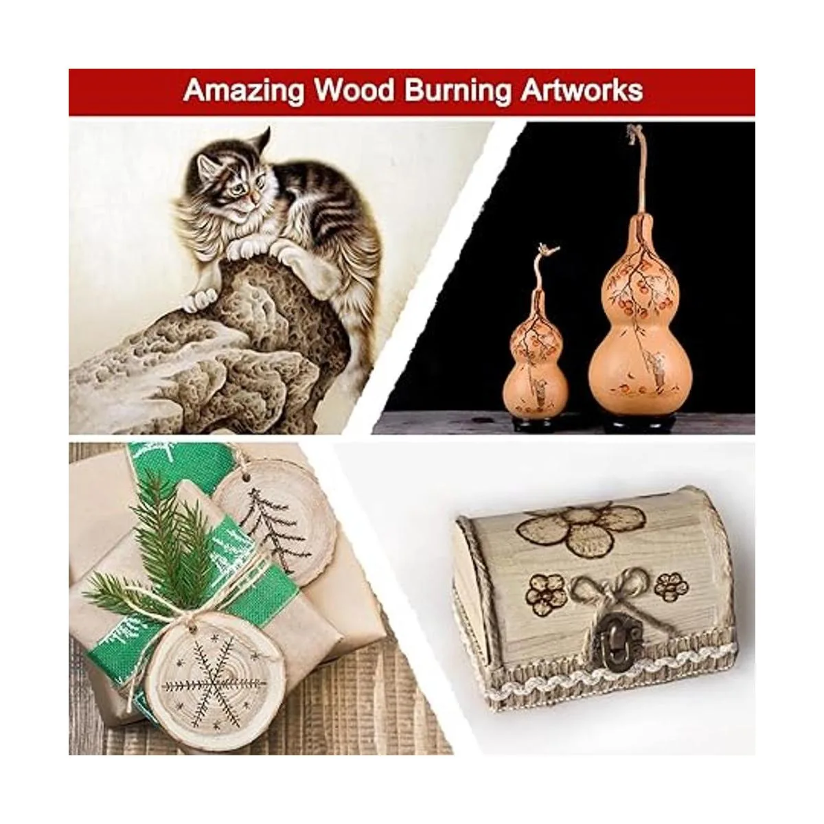 Kit de quema de madera para principiantes 73 piezas