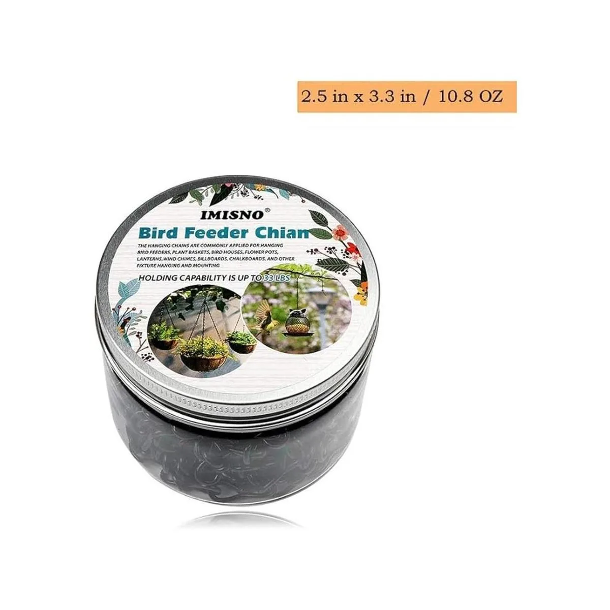 Cadena colgante para comederos de pájaros baños de