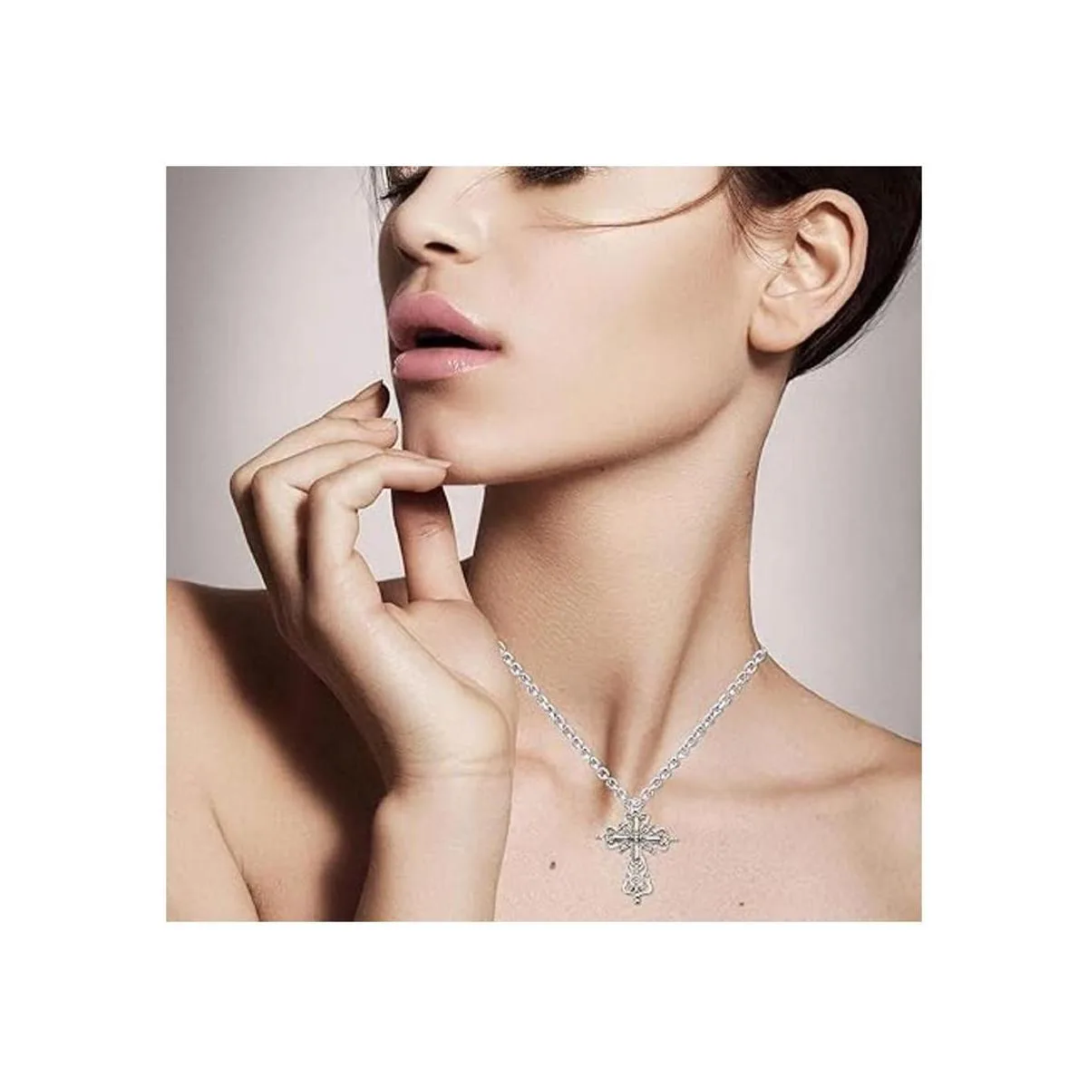 Colección de colgantes de cruz 18 piezas mixtas de_4