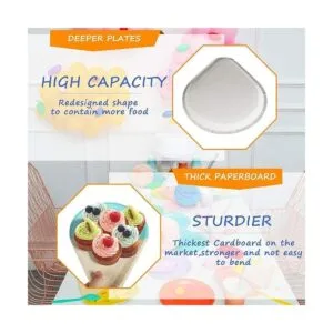 48 platos de fiesta de helado platos de papel desechables