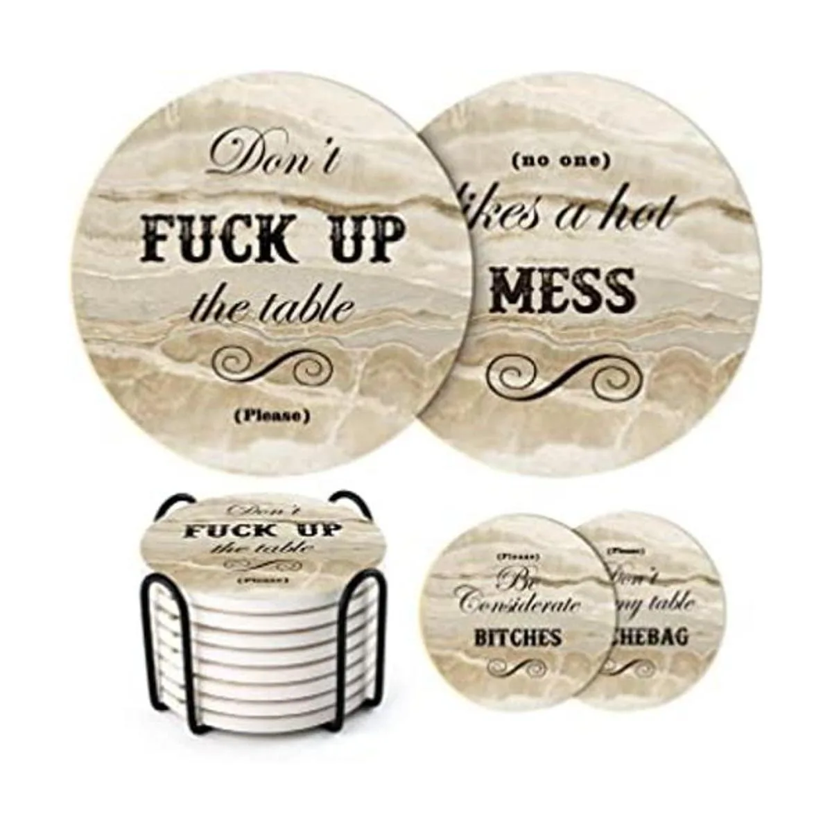 LIFVER Divertidos posavasos para bebidas con soporte_1