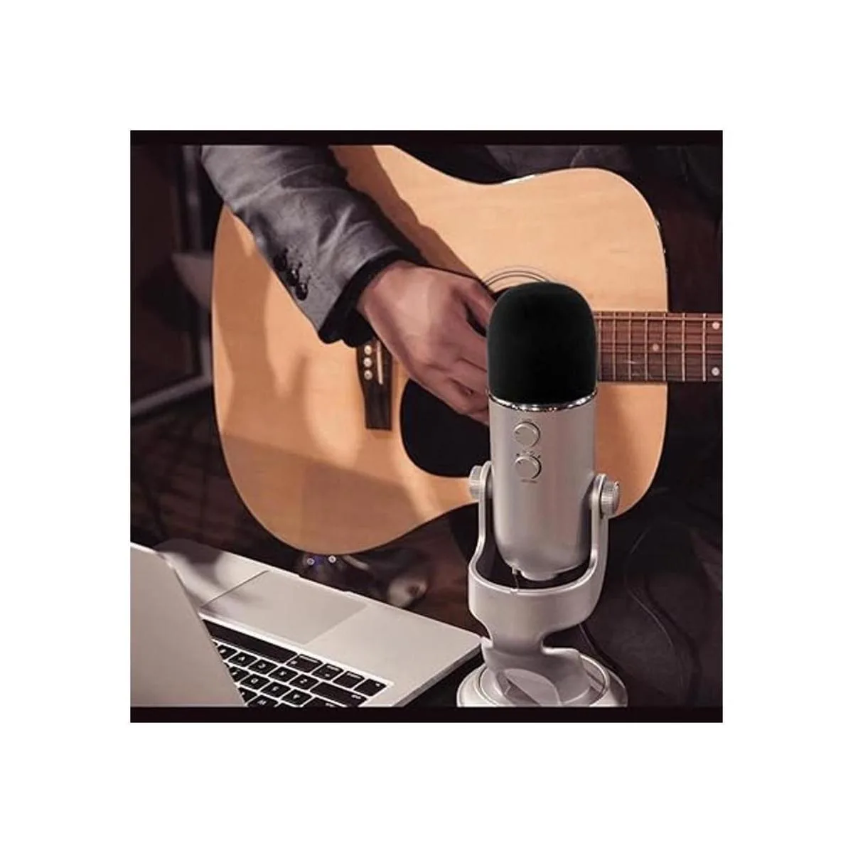 SUNMON Muff y espuma para parabrisas azul Yeti micrófono_6