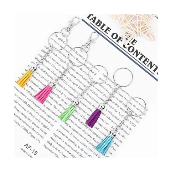 Keychain Tassles Cridoz 300pcs Bulk Keychains Ring Set