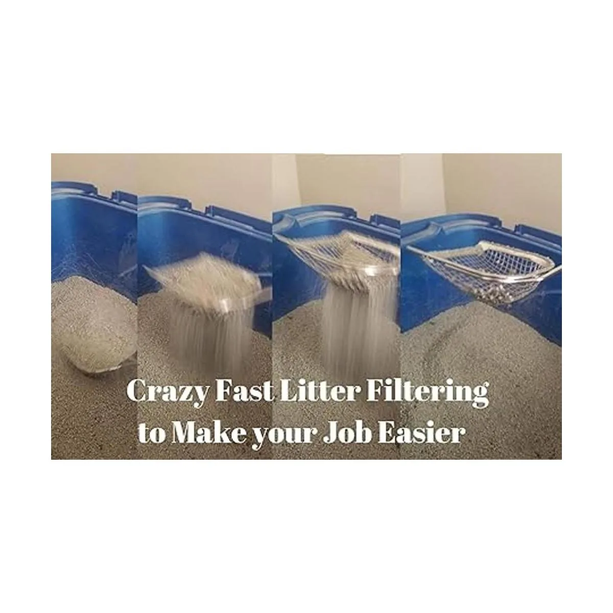 Sand Dipper Cuchara cuadrada para gatos Cuchara larga de