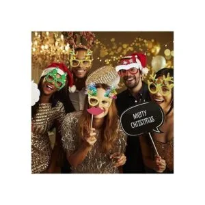 Max Fun 12 lentes de Navidad con purpurina marcos de_6