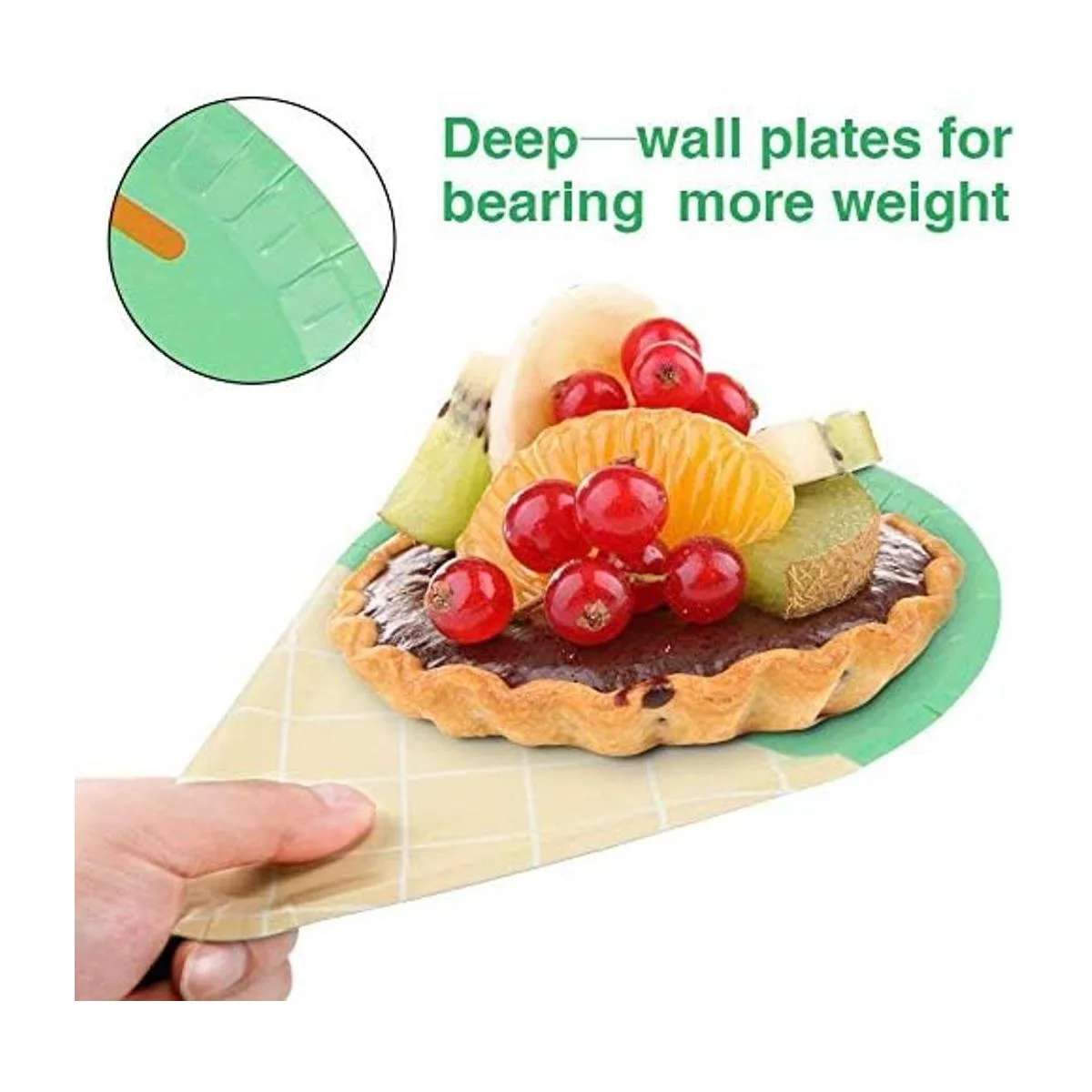 48 platos de fiesta de helado platos de papel desechables