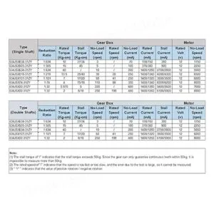 Greartisan DC 12 V 10 RPM 88.2 lbs.cm 0.315 in doble ejes_6
