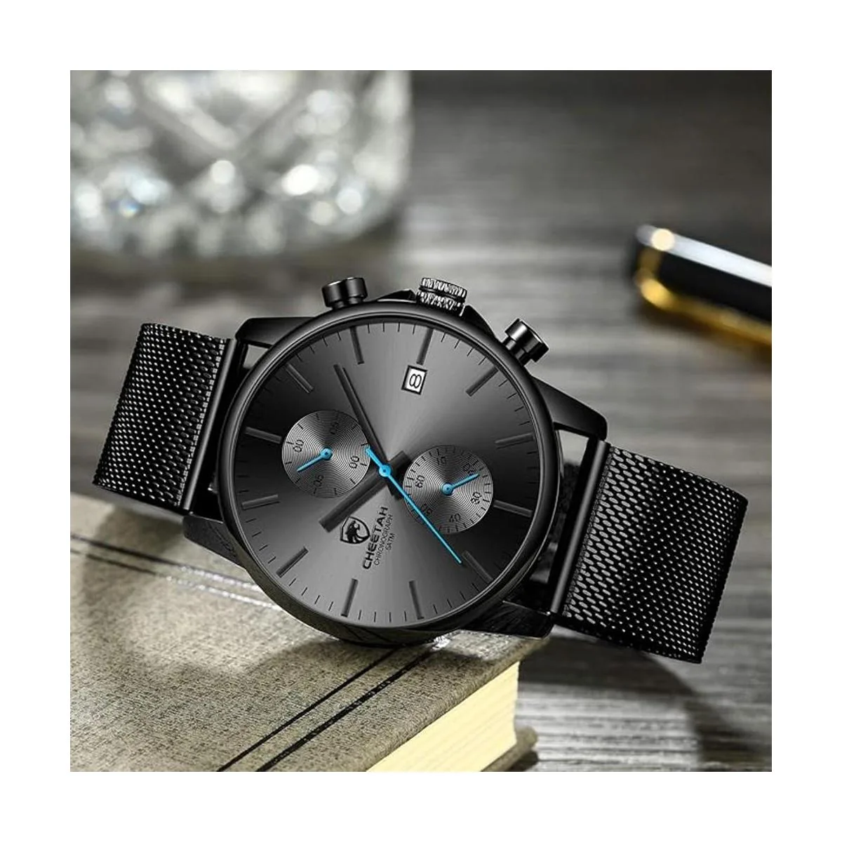 GOLDEN HOUR Reloj de moda para hombre elegante_4