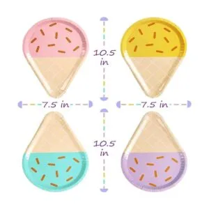 48 platos de fiesta de helado platos de papel desechables