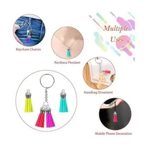 Keychain Tassles Cridoz 300pcs Bulk Keychains Ring Set