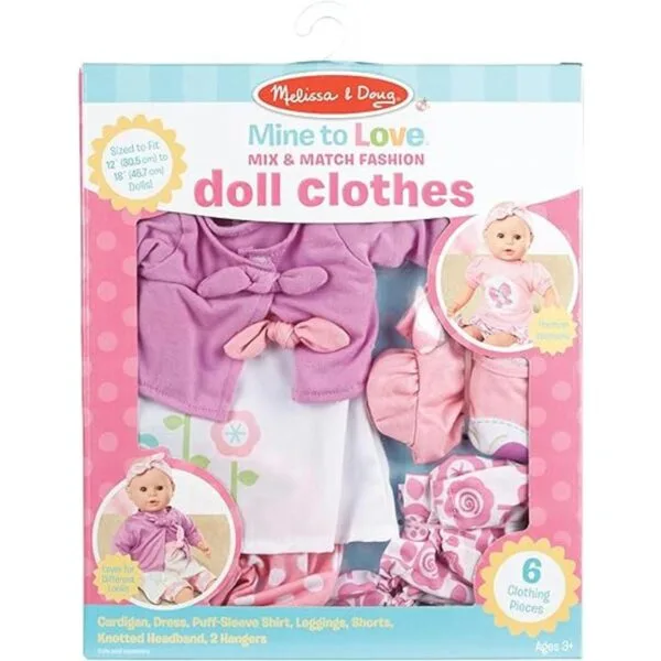Melissa Doug Mine to Love Mix Match Ropa de muñeca de_6