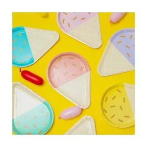 48 platos de fiesta de helado platos de papel desechables