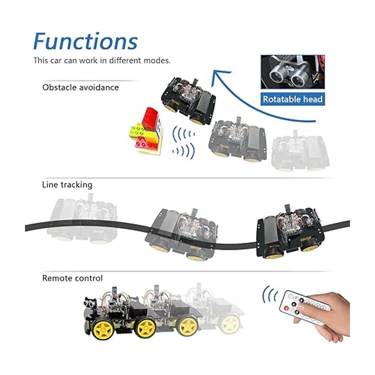 Freenove 4WD Car Kit Compatible with Arduino IDE Line_3