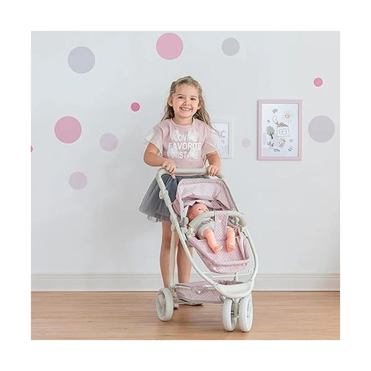Olivias Little World Baby Doll Stroller Polka Dots_5