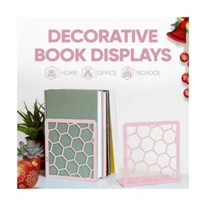 Sujetalibros geométricos de panal rosa de alta calidad_6